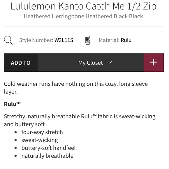 Lululemon Kanto catch me 1/2 zip - Picture 3 of 6